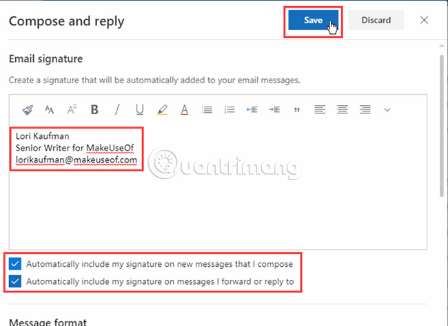 Cách thêm chữ ký email trong Microsoft Office 365 - Ảnh minh hoạ 5