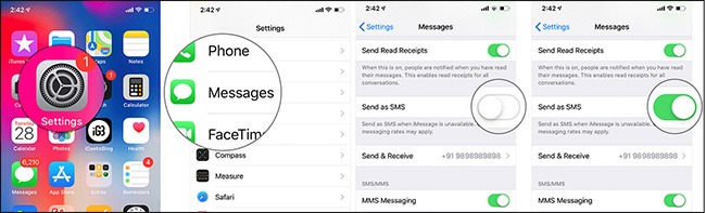 Cách Gửi Tin Nhắn Văn Bản Thay Vì Tin Nhắn Imessage Trên Iphone Hoặc Ipad