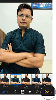 Hoàn thành việc sửa ảnh