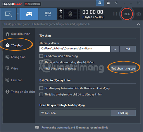 Cài đặt phần mềm Bandicam
