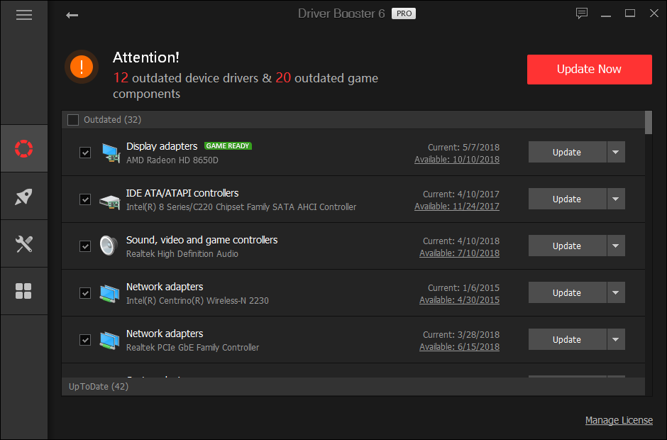Giao diện Driver Booster 6 Pro