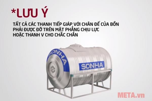 Lưu ý khi lắp đặt bồn nước ngang