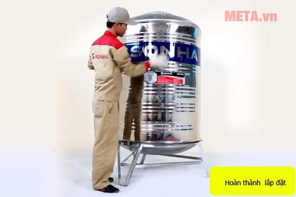 Hoàn thành lắp đặt bồn nước