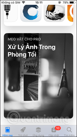 Mở bài viết App Store