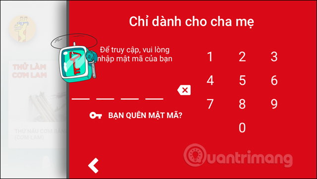 Nhập mật khẩu truy cập