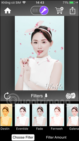 Thêm bộ lọc ảnh