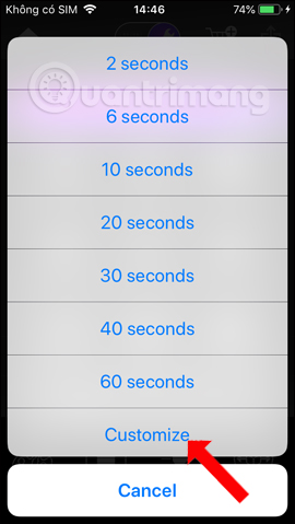Chỉnh thời gian hiệu ứng