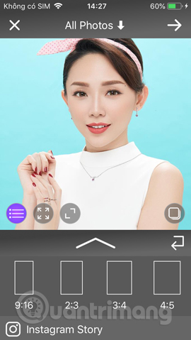 Chọn kích thước