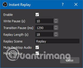 Cách thiết lập tính năng Instant Replay trong OBS Studio