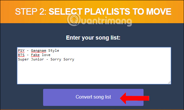 Nhập tên bài hát