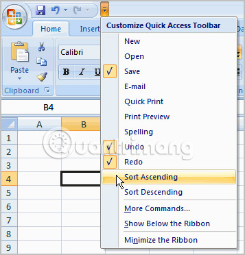 MS Excel 2007 - Bài 1: Bắt đầu Microsoft Excel 2007 - Ảnh minh hoạ 10