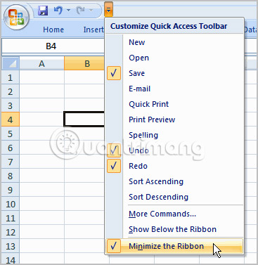 MS Excel 2007 - Bài 1: Bắt đầu Microsoft Excel 2007 - Ảnh minh hoạ 11