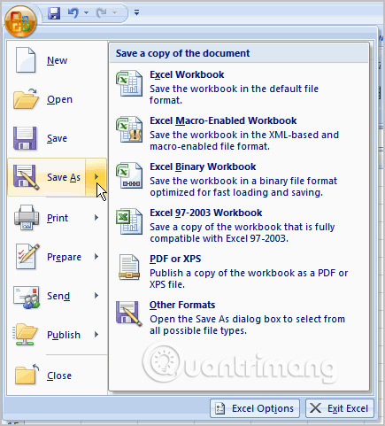 MS Excel 2007 - Bài 1: Bắt đầu Microsoft Excel 2007 - Ảnh minh hoạ 12