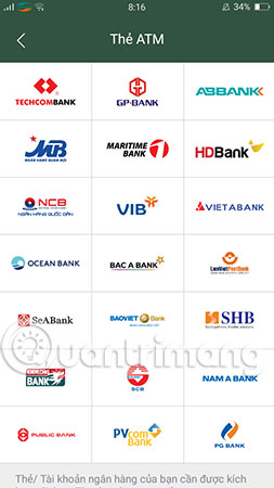 Chọn logo ngân hàng 