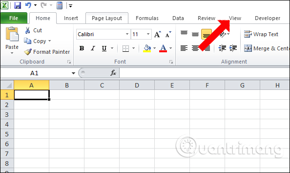 Cách hiển thị thanh Ruler trong Excel
