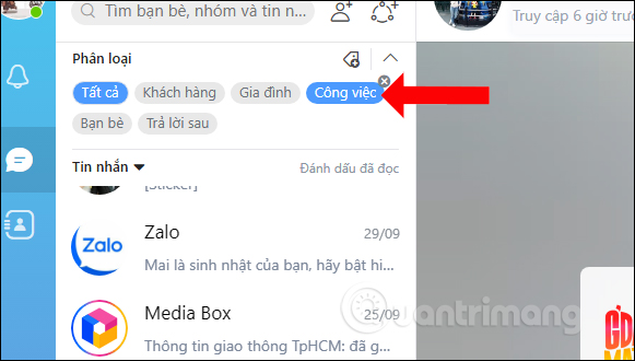 Chọn nhóm muốn gửi