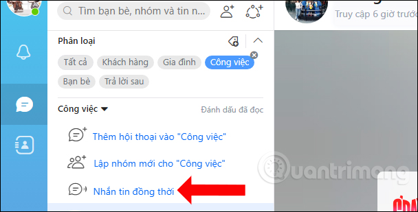 Nhắn tin cùng lúc