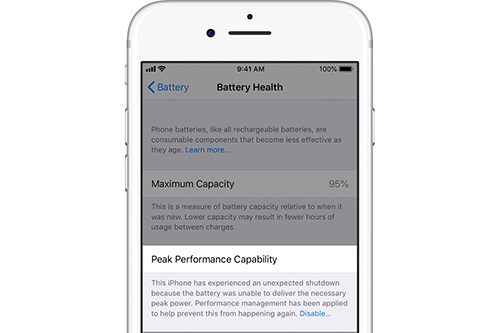 Có thể tắt tính năng quản lý hiệu suất trên các mẫu iPhone có pin kém