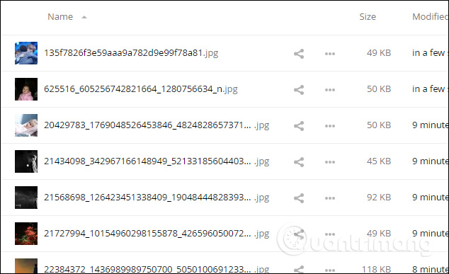 Hình ảnh tải lên dịch vụ