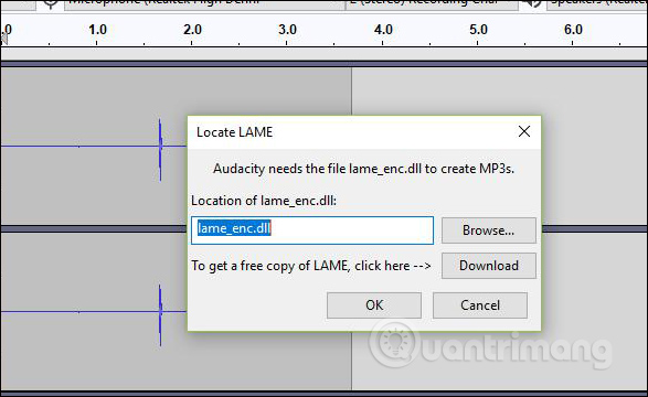 Báo lỗi lưu file mp3