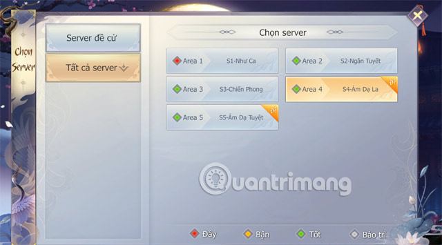 Server đăng nhập Liệt Hỏa VNG