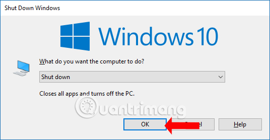 Cách tắt máy tính nhanh bằng bàn phím trên Windows