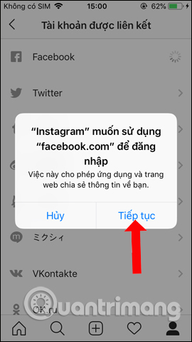 Cách liên kết Instagram với Facebook - Ảnh minh hoạ 5