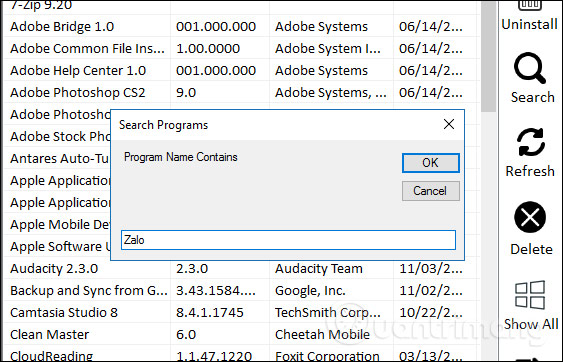 Tùy chọn tìm kiếm