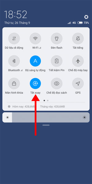 Tắt xoay màn hình Android