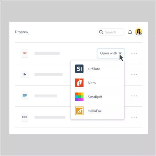 Sử dụng một số dịch vụ khác ngay trong Dropbox