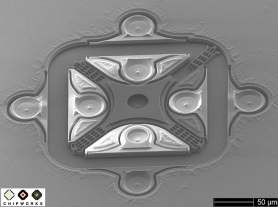 Một bộ dao động MEMS dưới góc nhìn kính hiển vi điện tử
