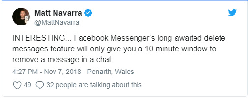 Xóa tin nhắn trên Messenger