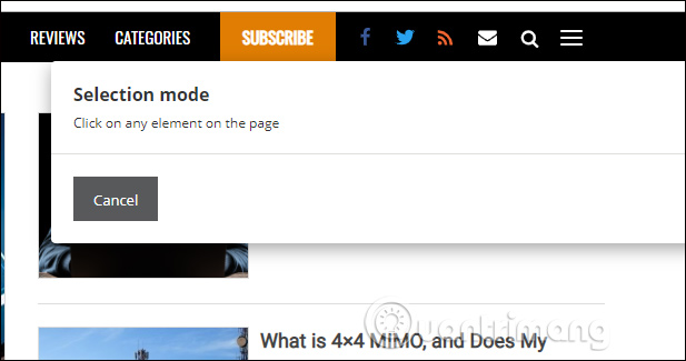 Chọn vùng nội dung