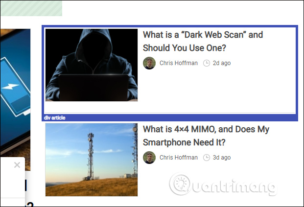 Nhấn chọn nội dung