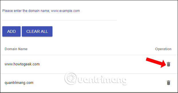 Hủy danh sách an toàn