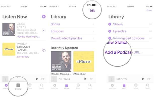 Thêm pobcast vào Apple Podcasts