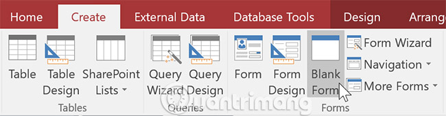 Tạo Form (Biểu Mẫu) Trong Access 2016 - Quantrimang.Com