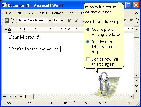 Clippy, trợ lý trên Word từng hứng chịu khá nhiều “gạch đá” trước đây