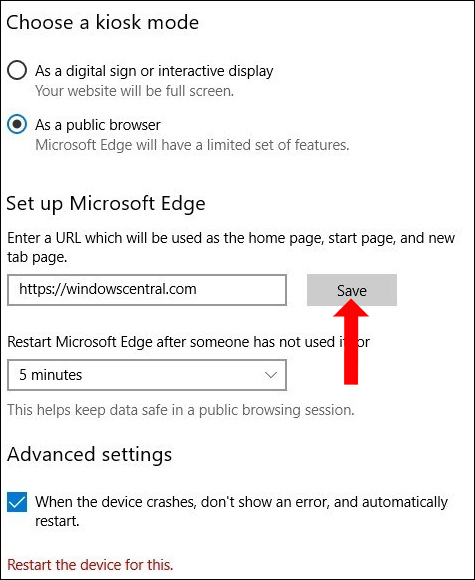 Đổi lại thiết lập