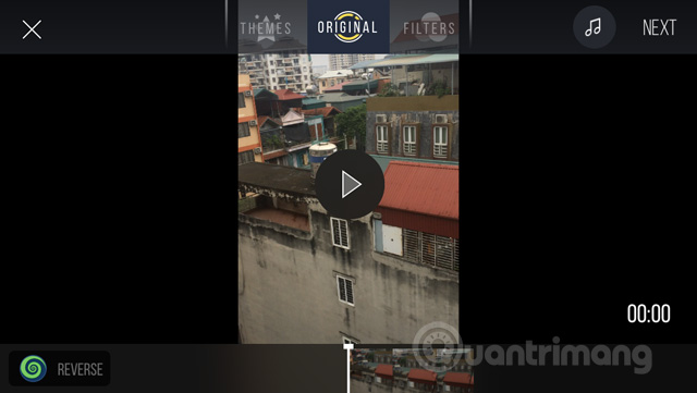 Giao diện chỉnh video