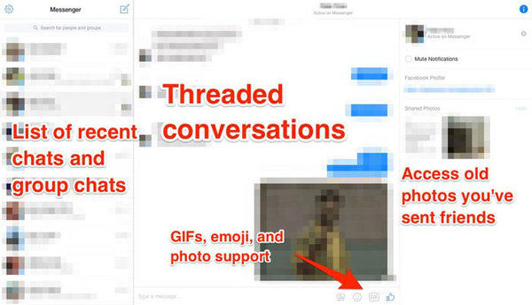 Messenger.com giúp người dùng trò chuyện thoải mái với bạn bè