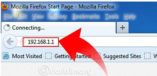 Nhập địa chỉ IP vào trình duyệt
