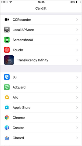 Nhấn vào tinh chỉnh