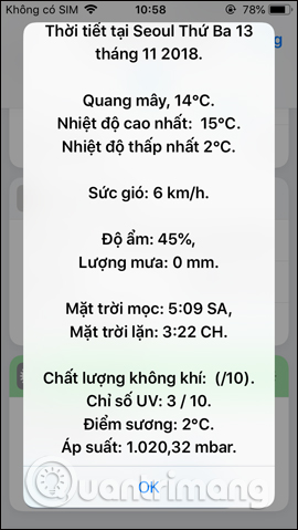 Thông tin tại thành phố khác
