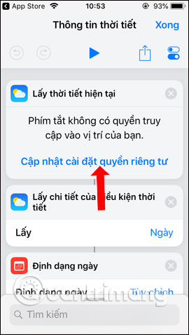 Yêu cầu dùng vị trí