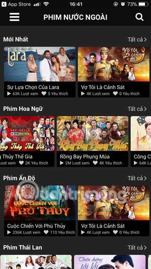Menu Phim Nước NgoàiTHVL