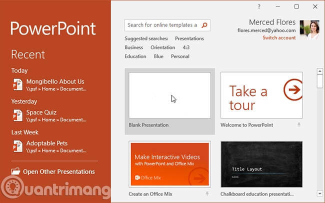 Giao diện PowerPoint