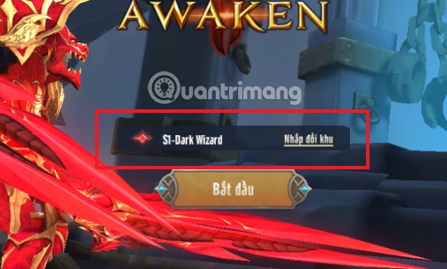 Chọn Server MU Awaken