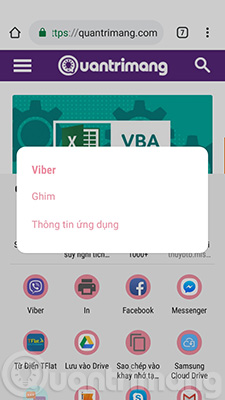 Chọn Ghim để ghim ứng dụng