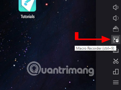 Chọn Marcro Recorder trên thanh công cụ NoxPlayer